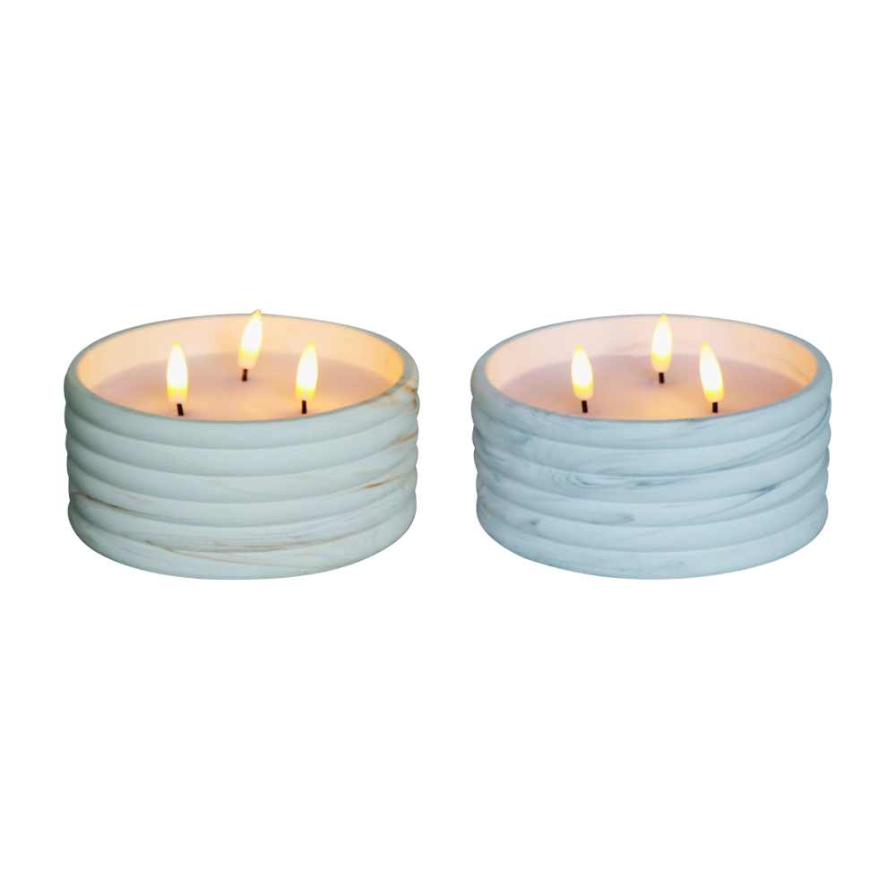 LED cement 3D Electronic Wick Candle til boligdekorationer