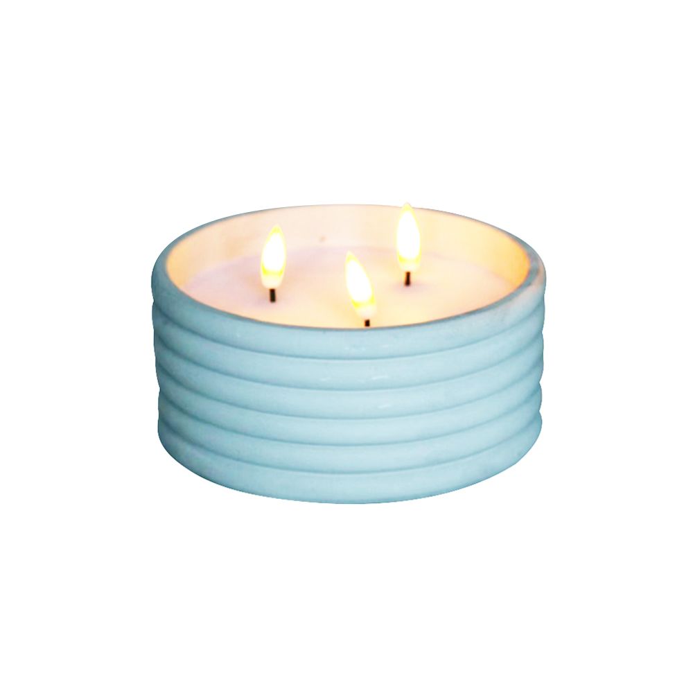 LED cement 3D Electronic Wick Candle til boligdekorationer