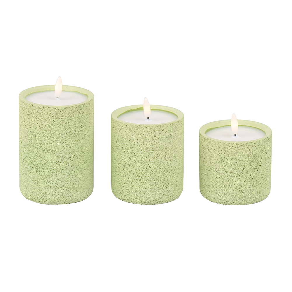 LED cement 3D Wick batteri drevet fjernbetjeningslys