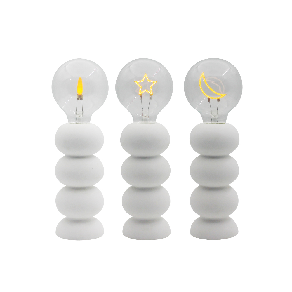 Bobleformet LED cement lavt forbrugsskrivebord lampe