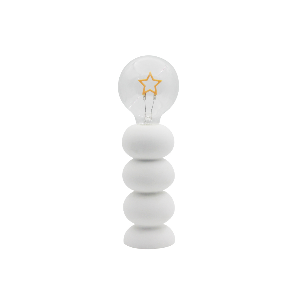 Bobleformet LED cement lavt forbrugsskrivebord lampe